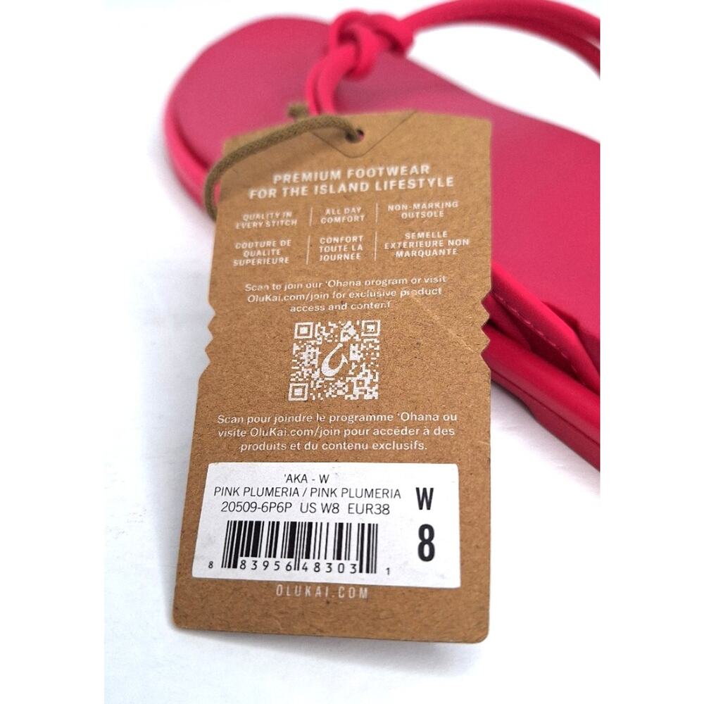NWTOluKai Pink Women's Sandal Flip Flops - Picture 6 of 7